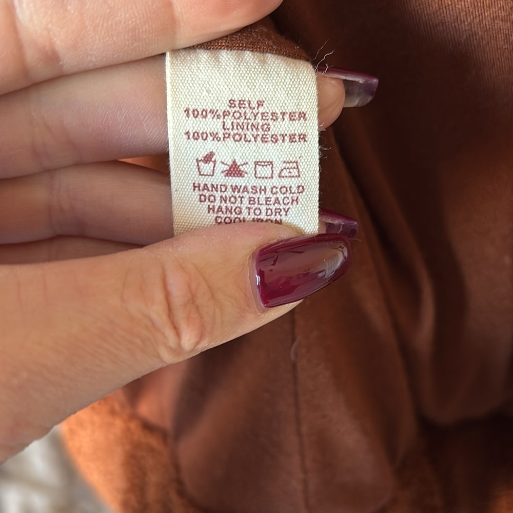 Hem and Thread / Brown Teddy Jacket Size M - Picture 4 of 4